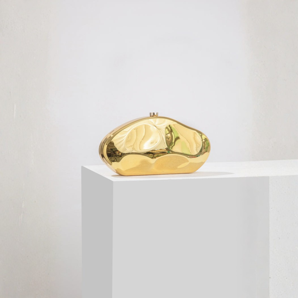 Nuvara | Lola | Bolso de Fiesta de Mano Mujer Tipo Clutch Metalizado Cierre Superior