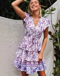 Nuvara Floral Ruffle Summer Mini Dress