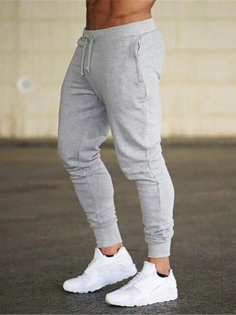 Nuvara | Adrián | Pantalón Chándal Slim Fit Hombre Cintura Elástica Cordón