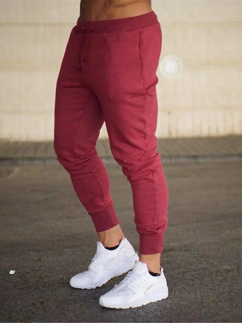 Nuvara | Adrián | Pantalón Chándal Slim Fit Hombre Cintura Elástica Cordón