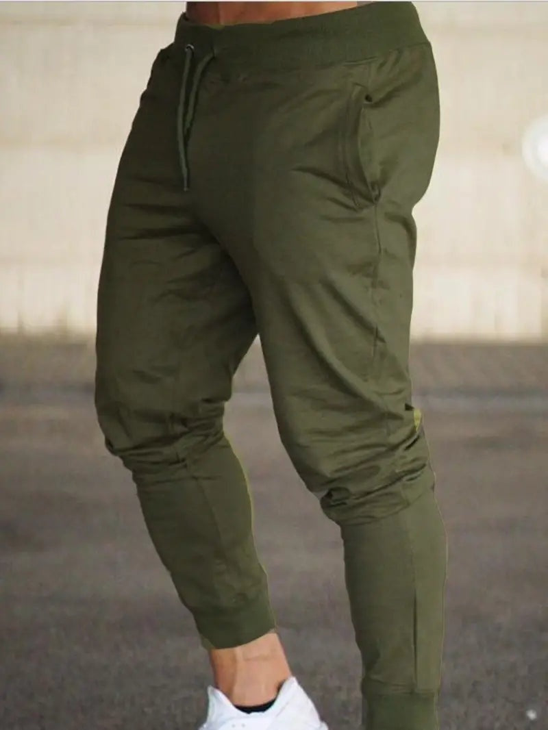 Nuvara | Adrián | Pantalón Chándal Slim Fit Hombre Cintura Elástica Cordón