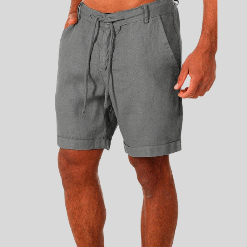 Adrián | Pantalón Corto de Lino Hombre Cintura Ajustable
