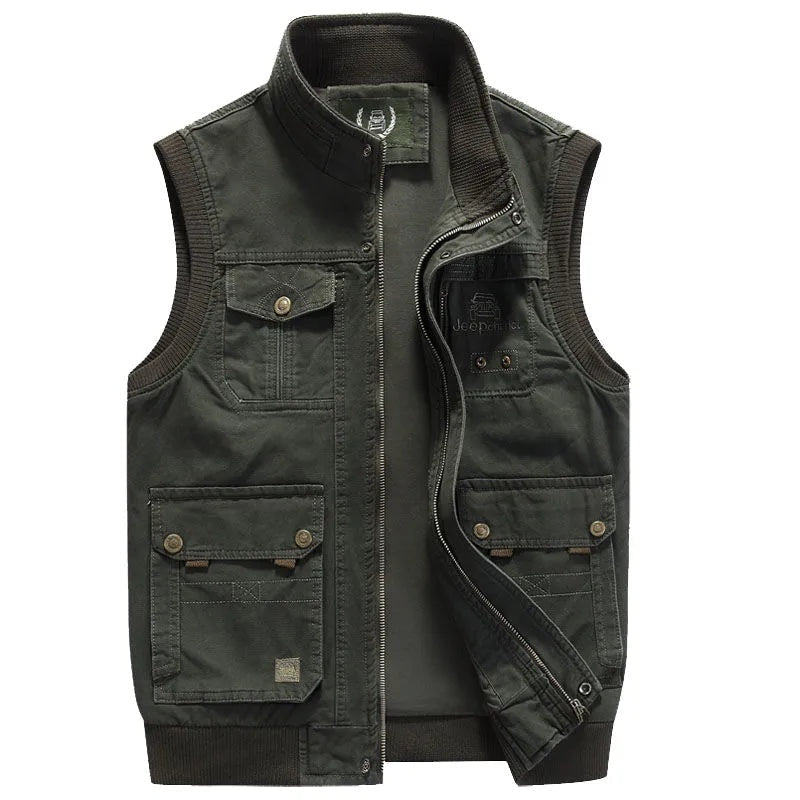 Nuvara | Aitor | Chaleco Militar Multipocket Hombre Cremallera