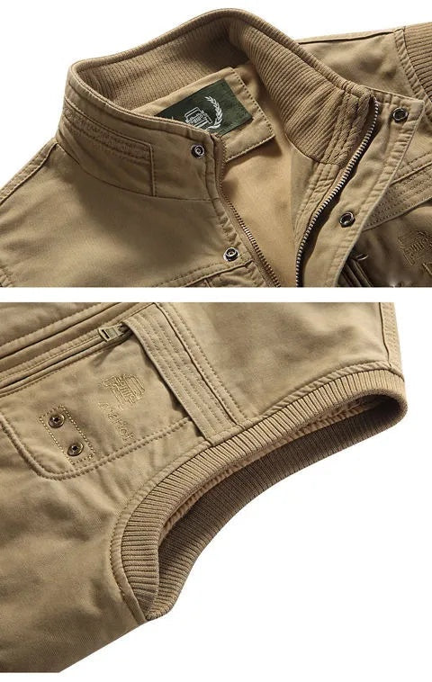 Nuvara | Aitor | Chaleco Militar Multipocket Hombre Cremallera