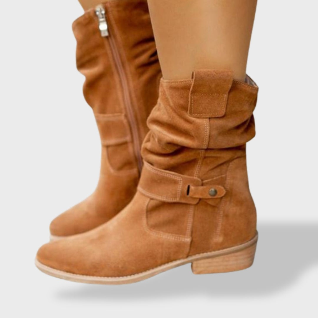 Nuvara Suede Western Boots
