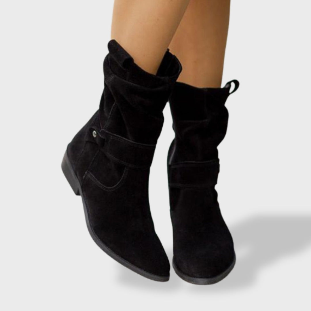 Nuvara Suede Western Boots
