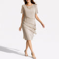 Nuvara Layered Winter Wedding Guest Dress