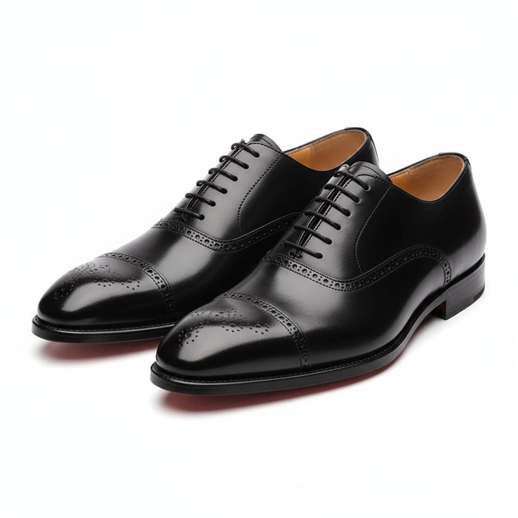 Álvaro | Zapatos Oxford Brogue de Cuero Hombre Suela Roja