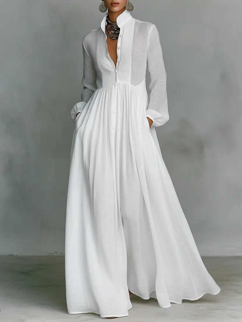 Nuvara Simple Long Wedding Dress