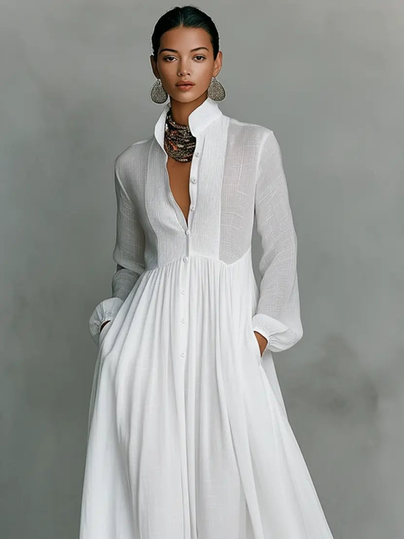 Nuvara Simple Long Wedding Dress