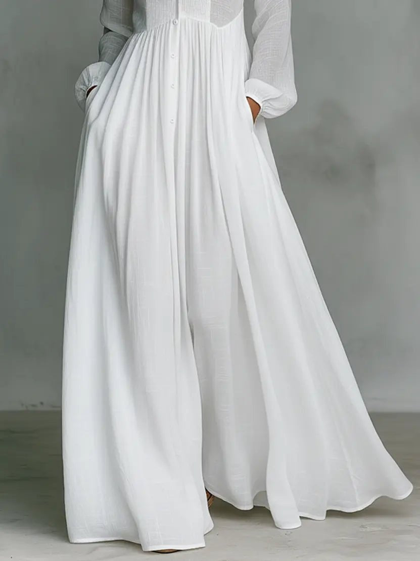 Nuvara Simple Long Wedding Dress