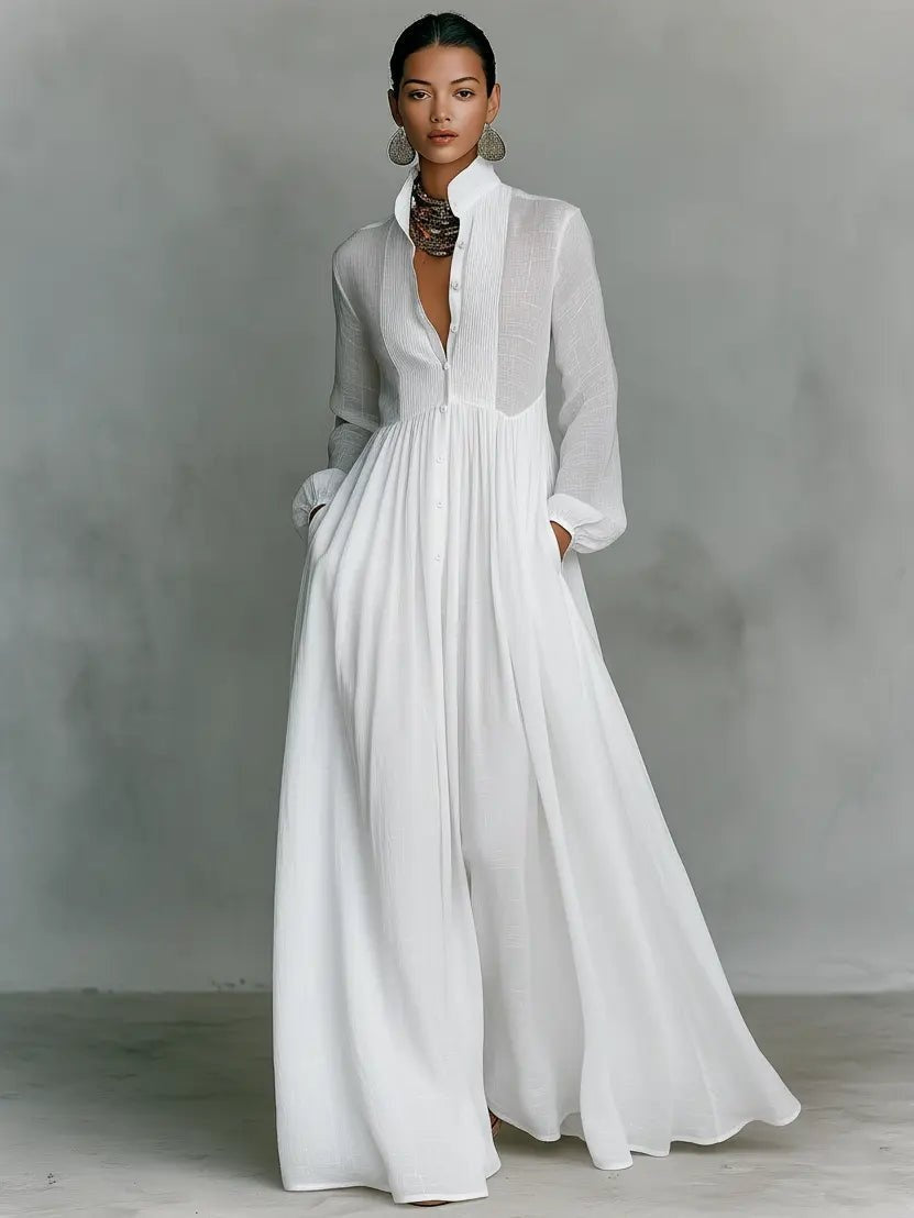 Nuvara Simple Long Wedding Dress