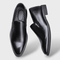 Arturo | Mocasines Negros de Cuero Hombre Puntera Afilada