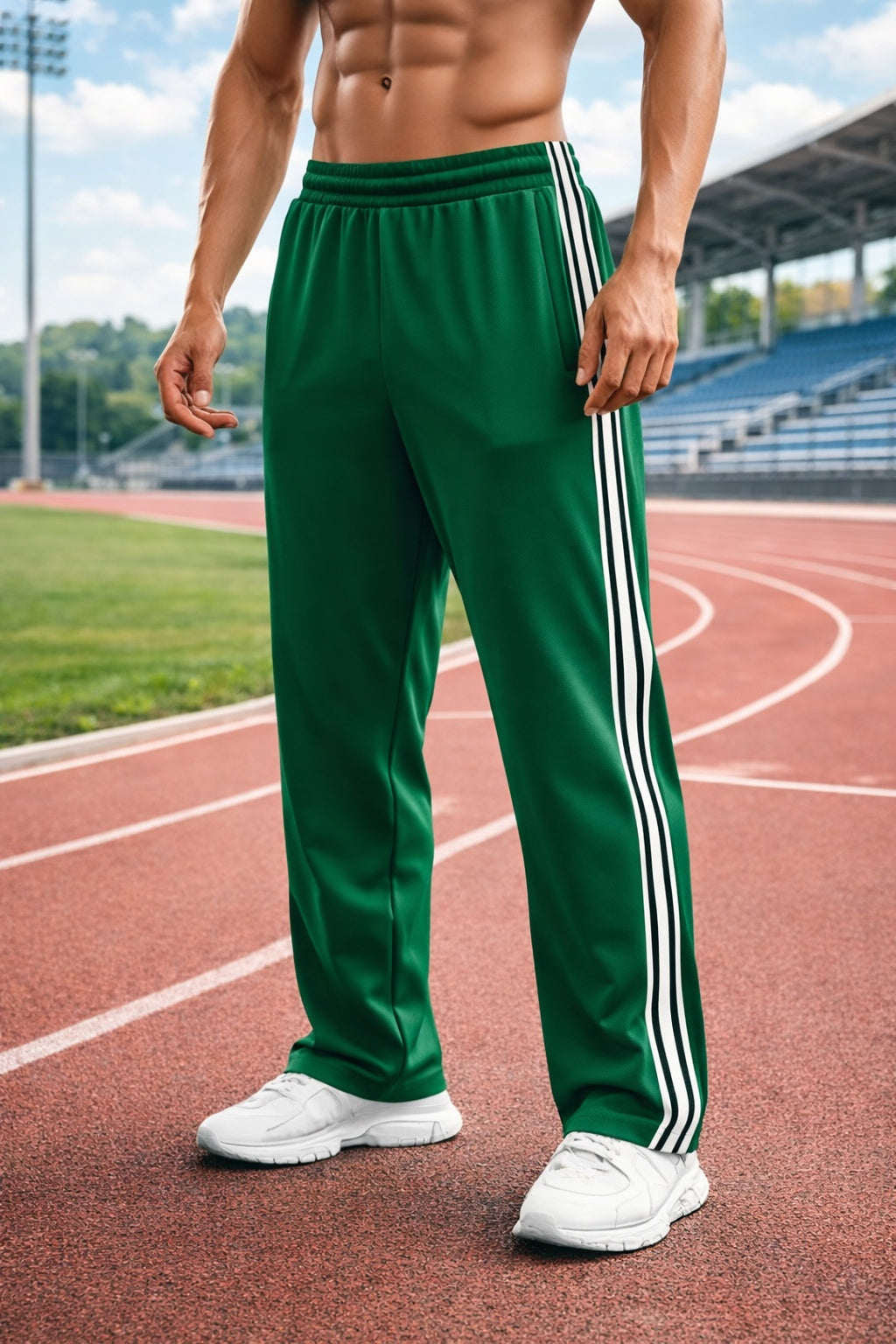 Nuvara | Asier | Pantalón Deportivo Hombre con Franjas Laterales Corte Recto