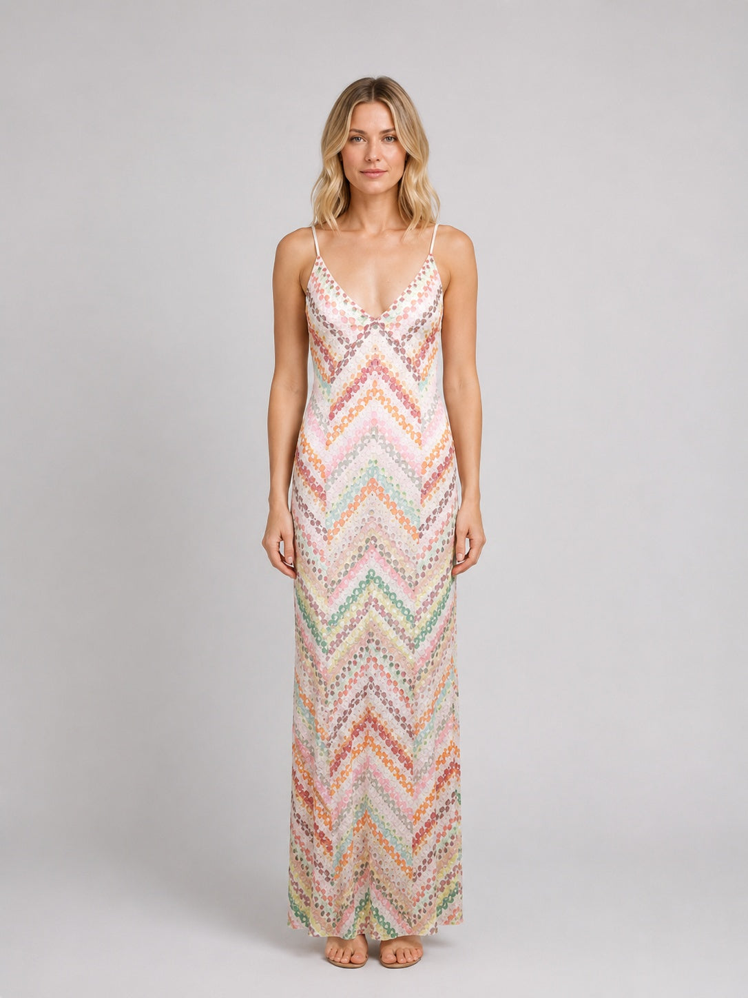 Nuvara | Beatriz | Vestido Largo de Ganchillo Boho Mujer Tirantes Escote V