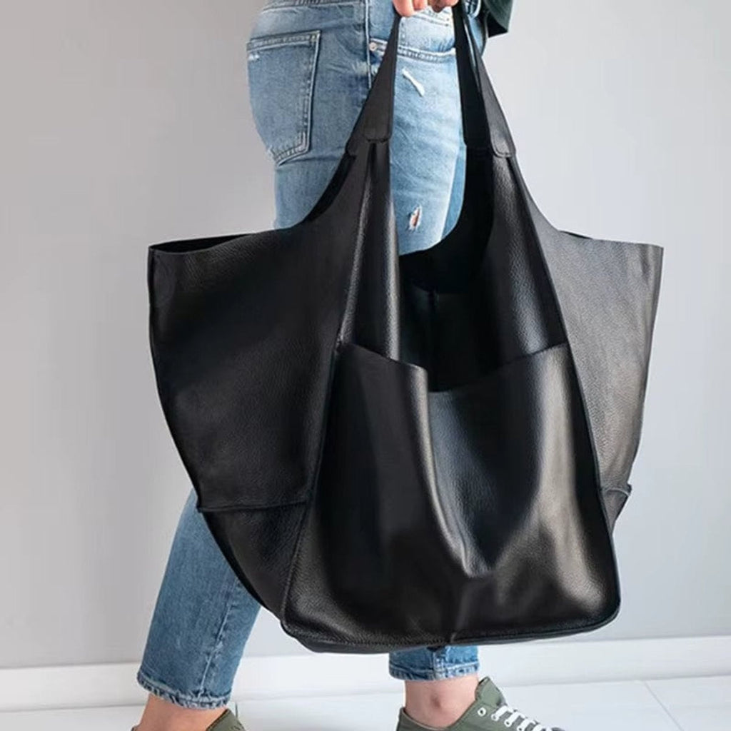 Nuvara | Berta | Tote Bag de Cuero Grande Mujer Bolsillos Exteriores