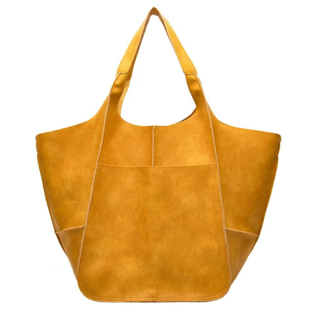 Nuvara | Berta | Tote Bag de Cuero Grande Mujer Bolsillos Exteriores