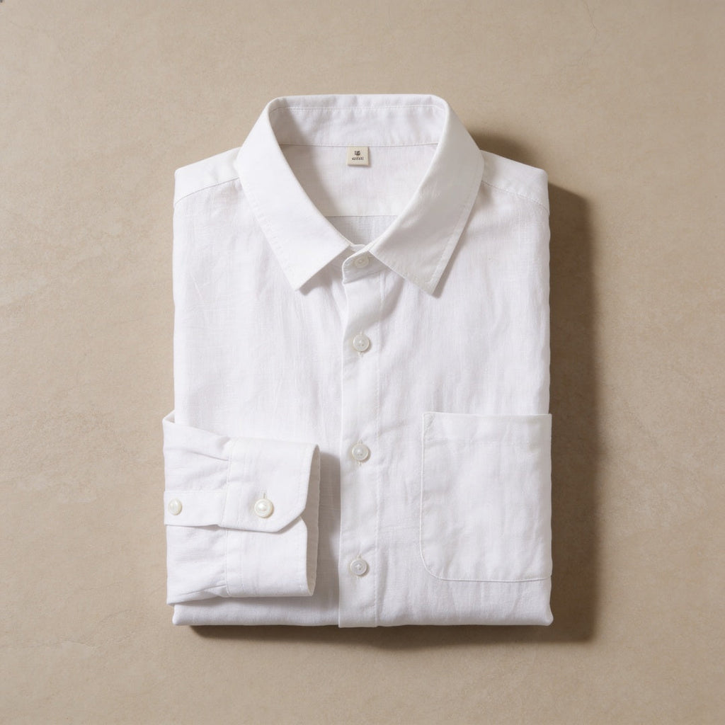Biel | Camisa de Lino Hombre Manga Larga Bolsillo