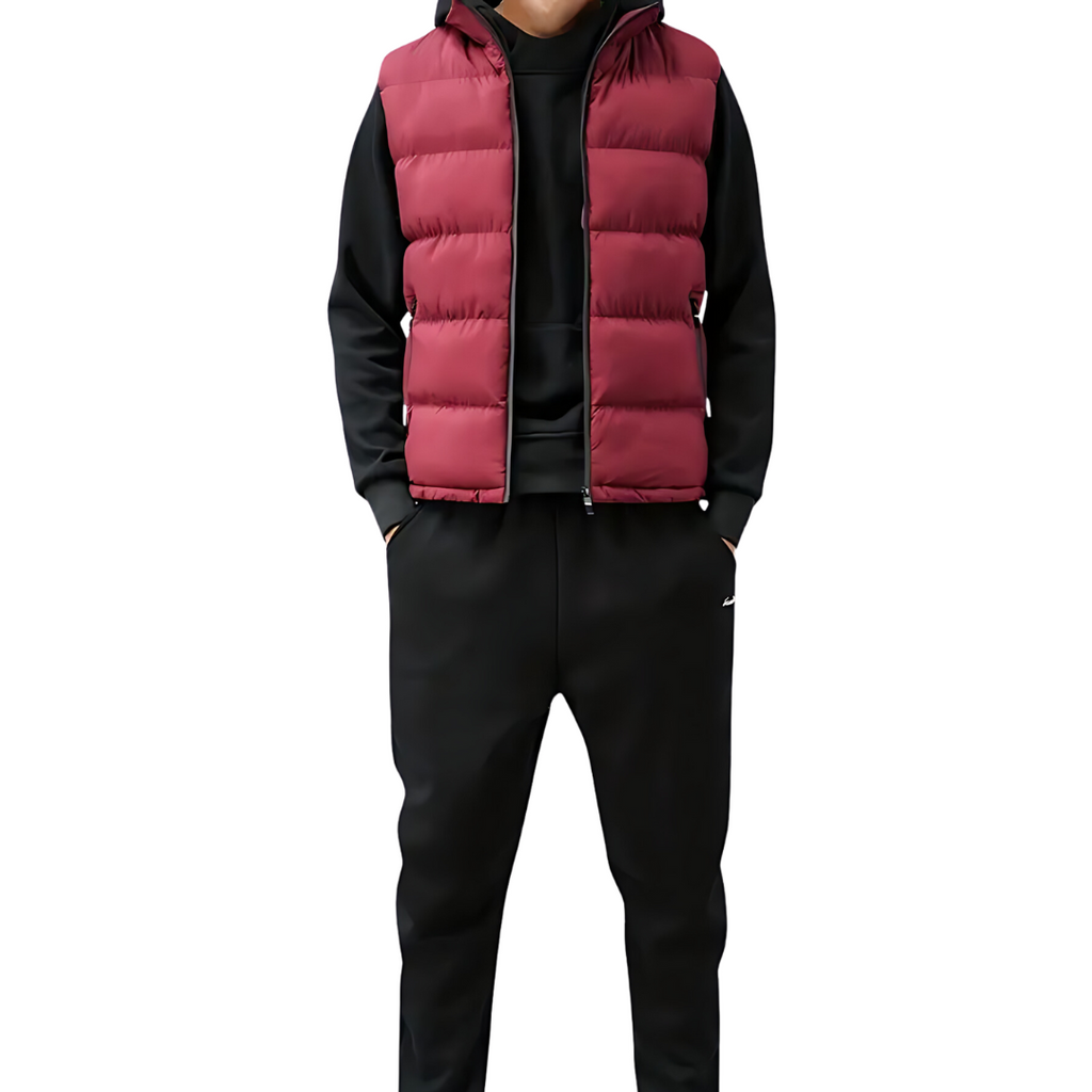 Nuvara | Bruno | Gilet Acolchado Hombre Cuello Alto Cremallera