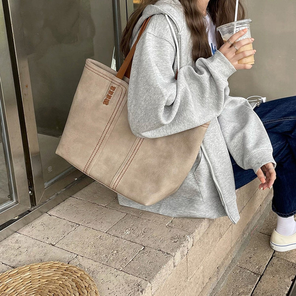 Nuvara | Carla | Tote Bag de Cuero Sintético Mujer Shopper Grande