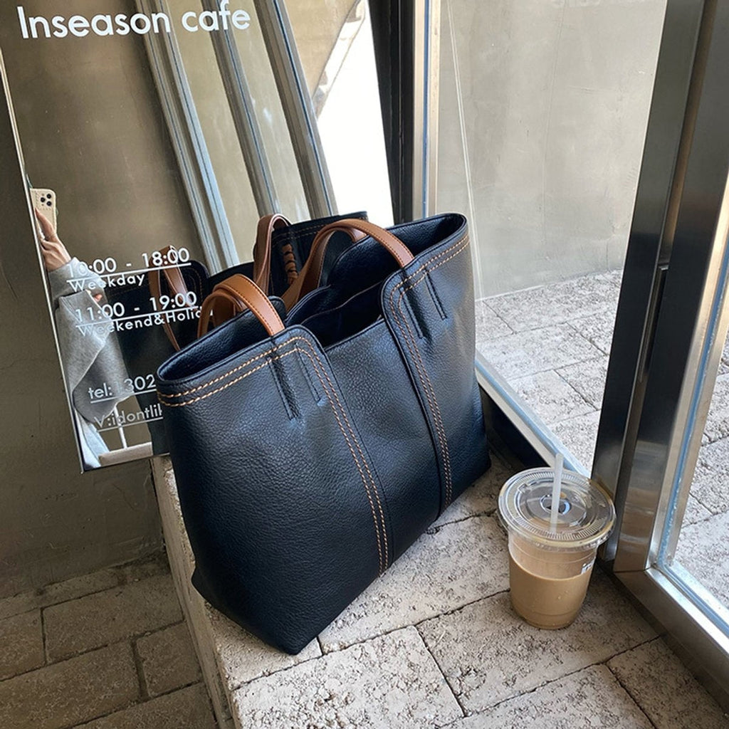 Nuvara | Carla | Tote Bag de Cuero Sintético Mujer Shopper Grande