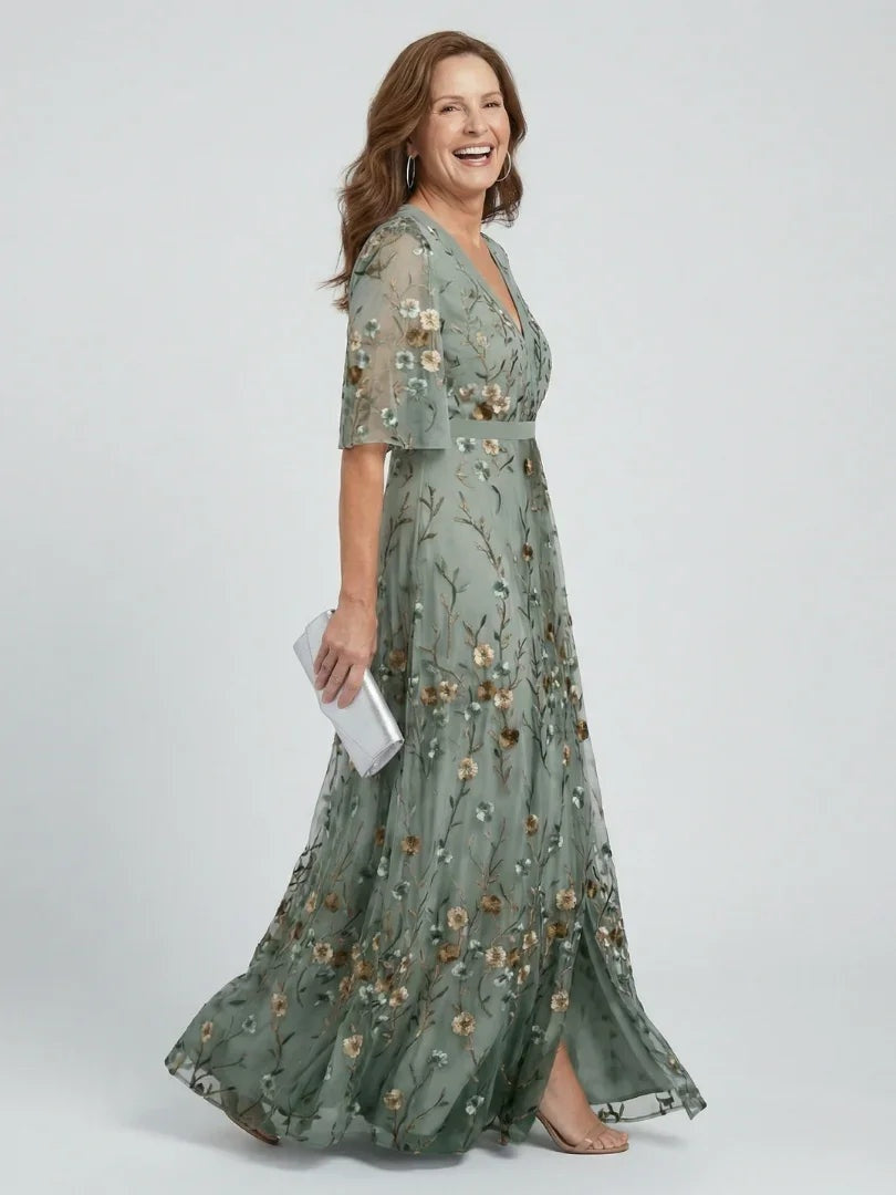 Nuvara Floral Halter Maxi Dress
