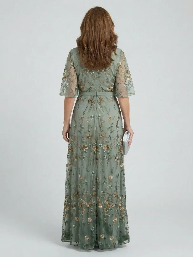 Nuvara Floral Halter Maxi Dress