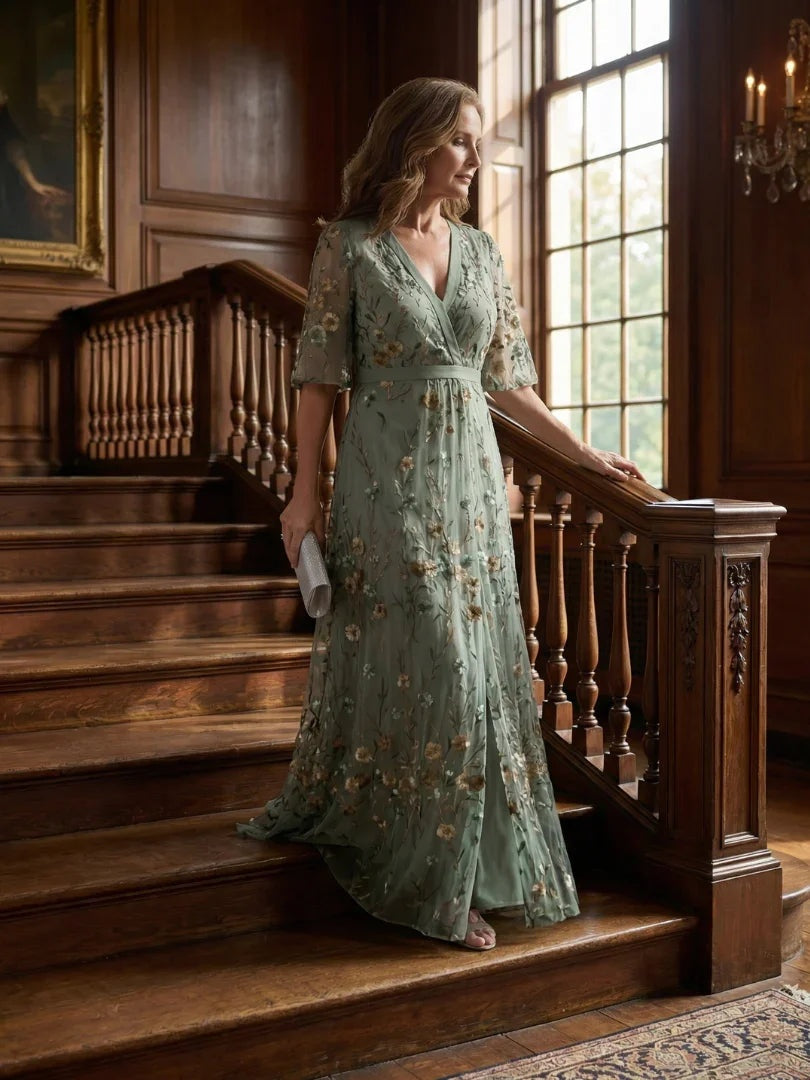 Nuvara Floral Halter Maxi Dress
