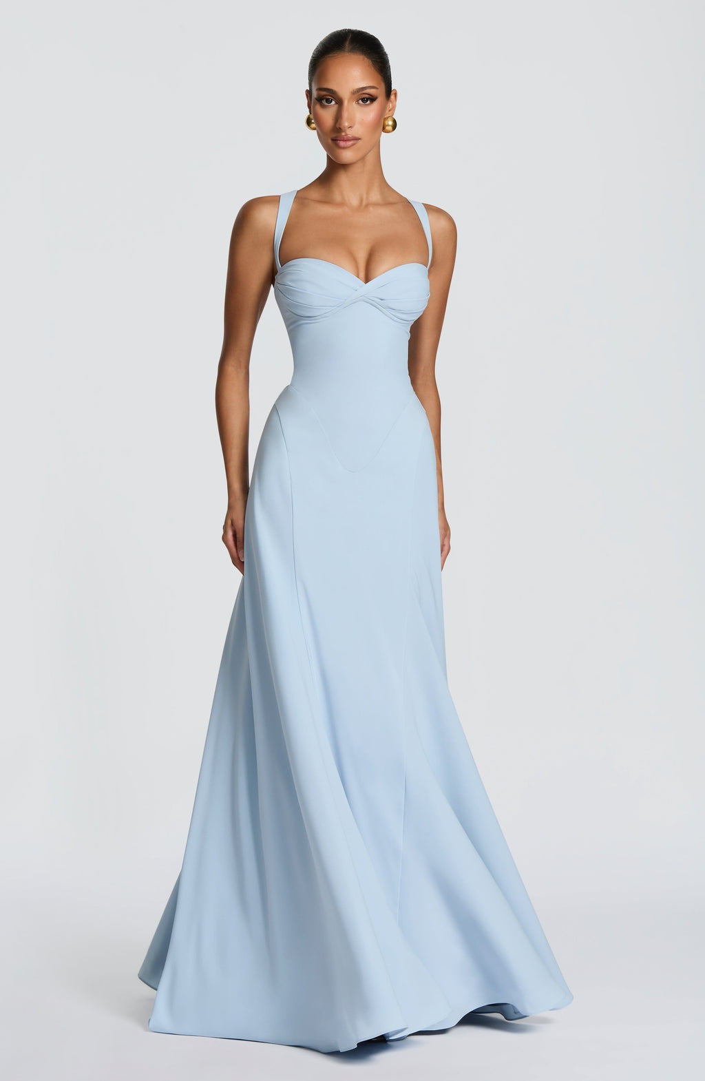 Nuvara | Catalina | Vestido Largo de Invitada de Boda Escote Corazón Mujer Falda Fluida