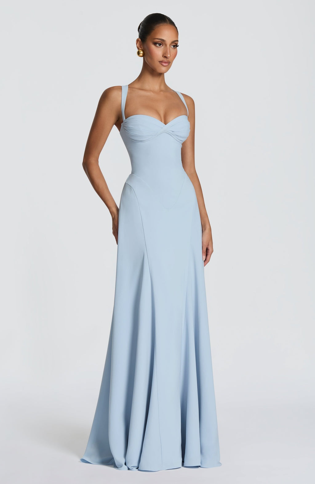 Nuvara | Catalina | Vestido Largo de Invitada de Boda Escote Corazón Mujer Falda Fluida