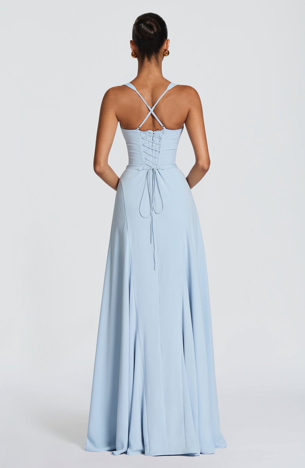 Nuvara | Catalina | Vestido Largo de Invitada de Boda Escote Corazón Mujer Falda Fluida
