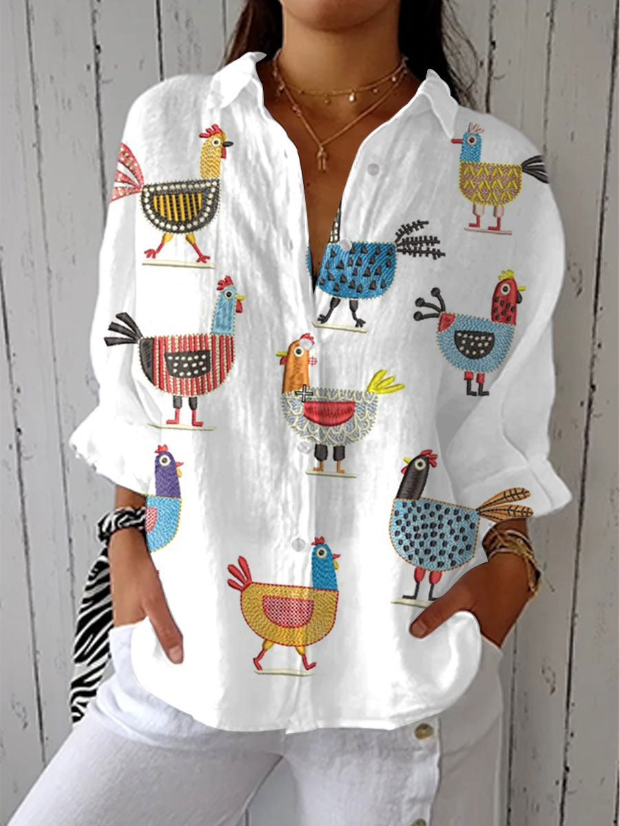 Consuelo | Blusa Tropical de Verano Estampada Mujer Escote V
