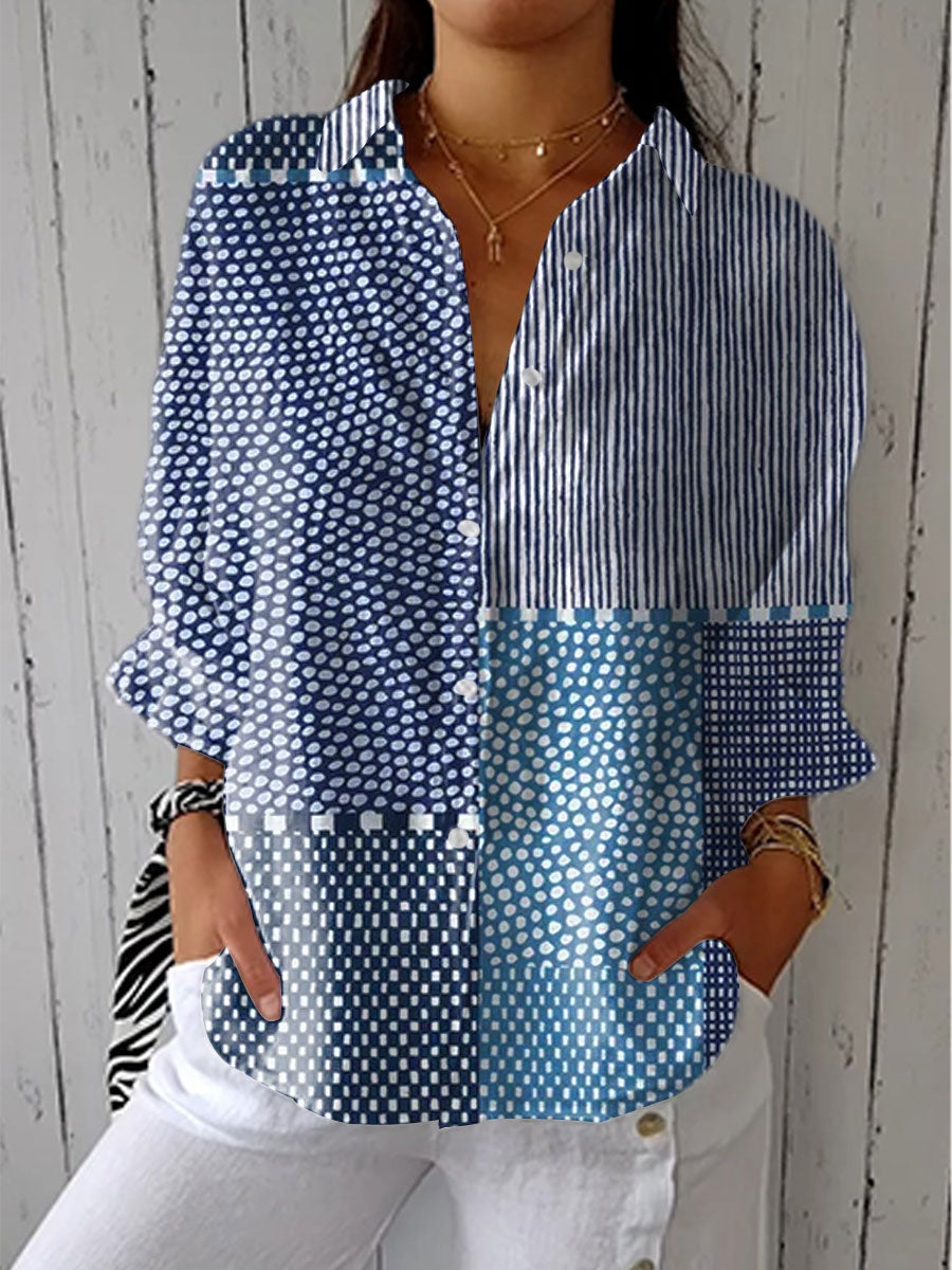 Consuelo | Blusa Tropical de Verano Estampada Mujer Escote V