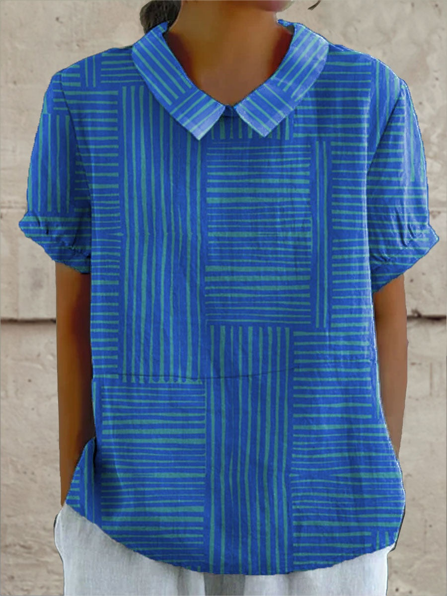Covadonga | Camisa Oversize de Verano Estampada de Manga Corta Mujer
