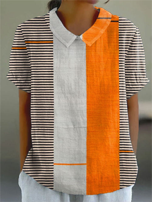 Covadonga | Camisa Oversize de Verano Estampada de Manga Corta Mujer