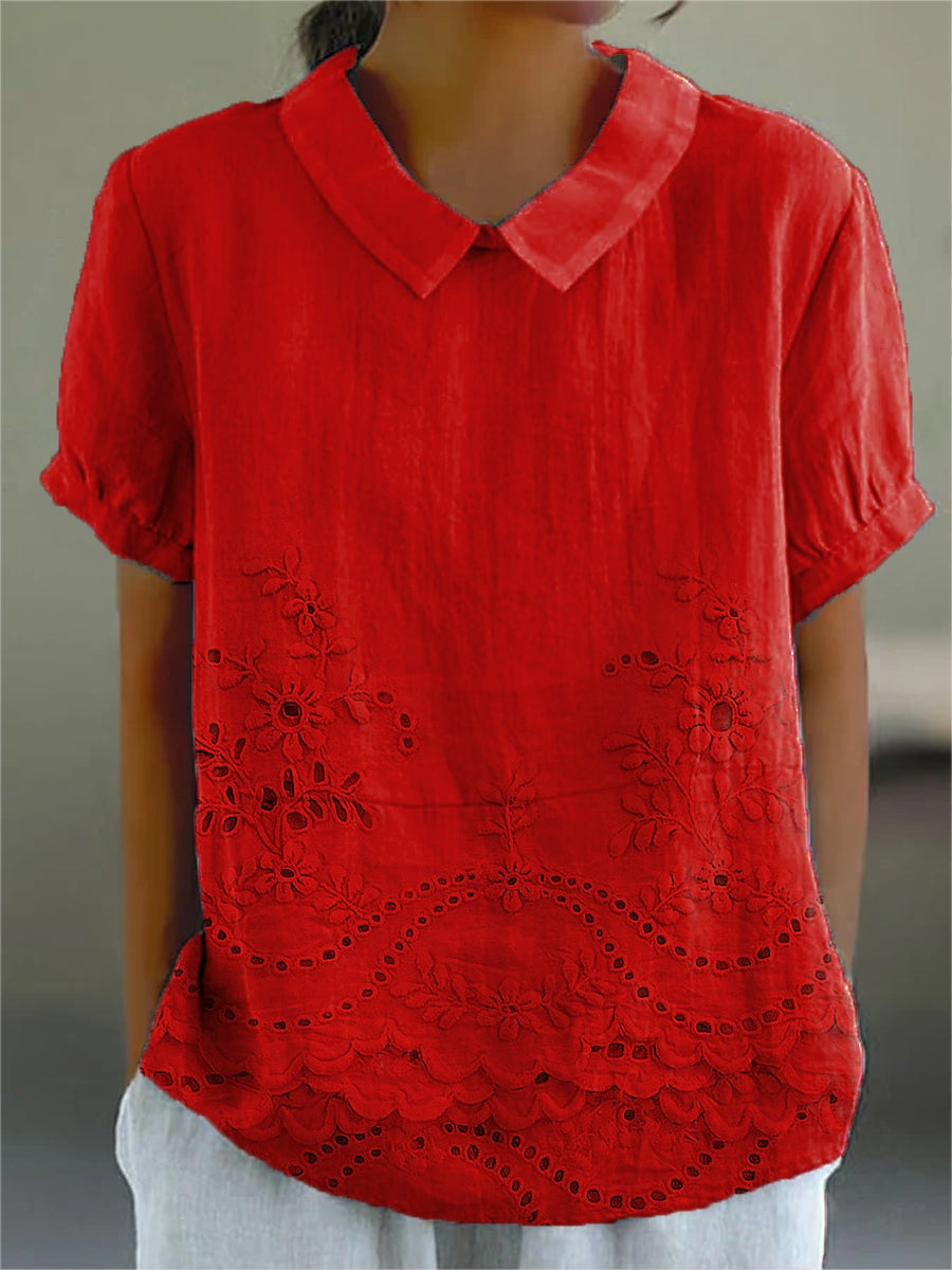 Covadonga | Camisa Oversize de Verano Estampada de Manga Corta Mujer