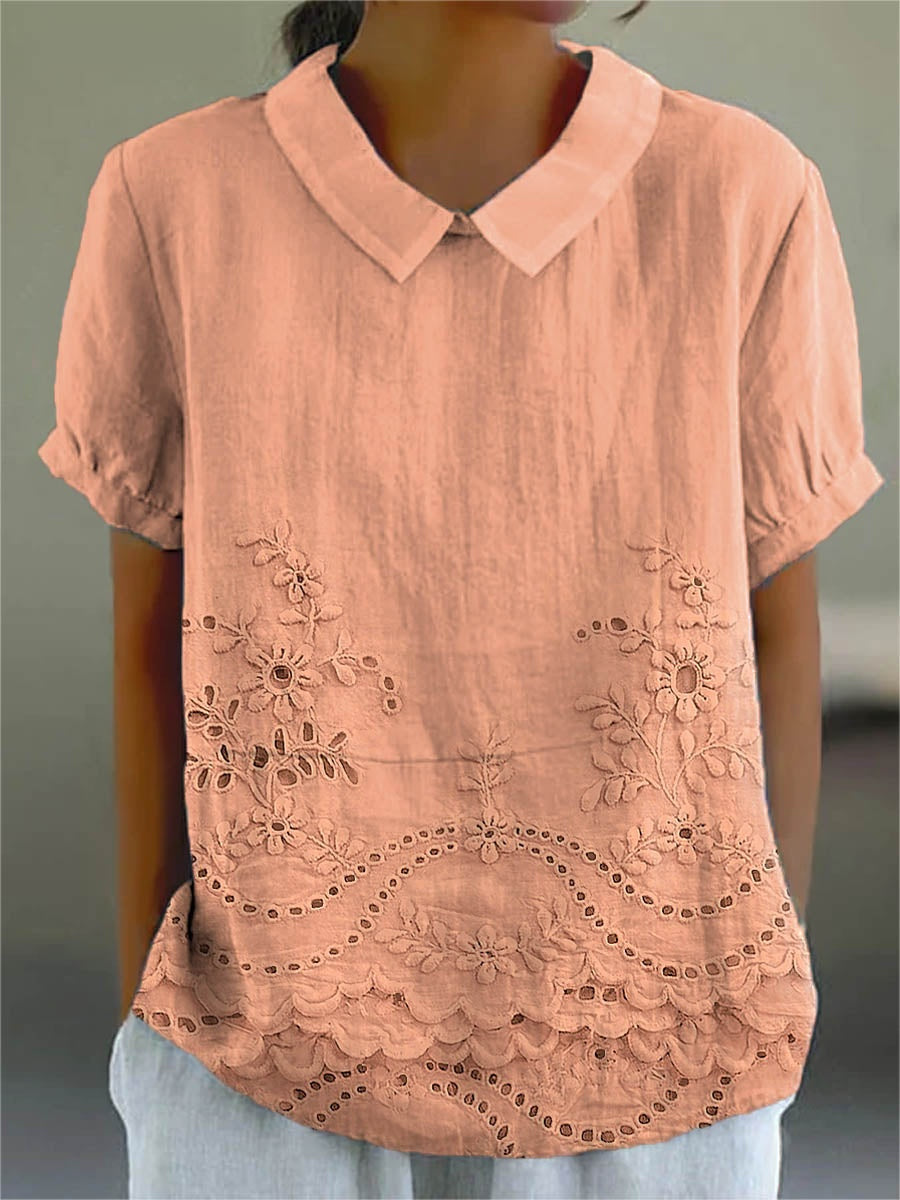 Covadonga | Camisa Oversize de Verano Estampada de Manga Corta Mujer