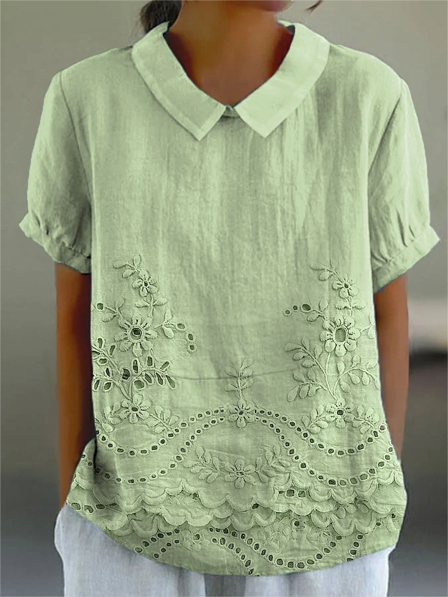 Covadonga | Camisa Oversize de Verano Estampada de Manga Corta Mujer