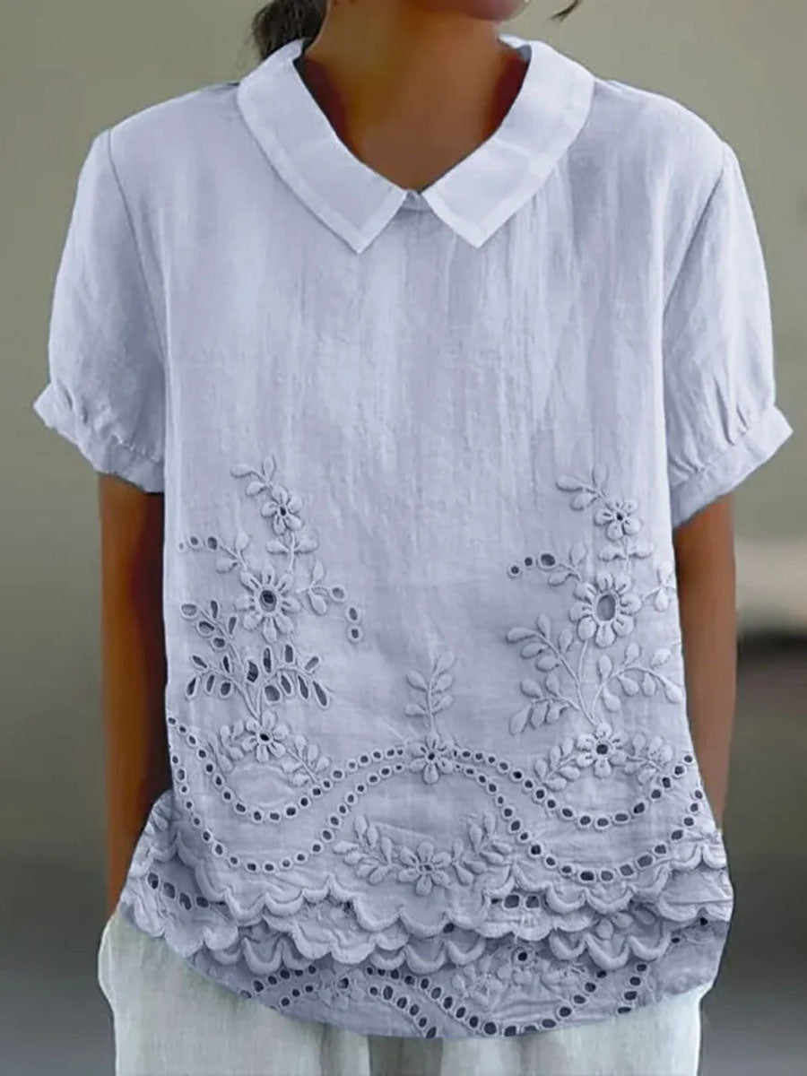 Covadonga | Camisa Oversize de Verano Estampada de Manga Corta Mujer