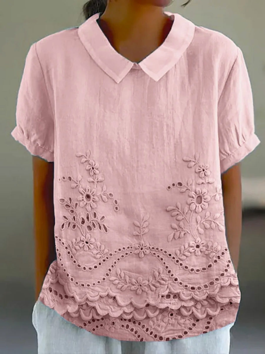 Covadonga | Camisa Oversize de Verano Estampada de Manga Corta Mujer