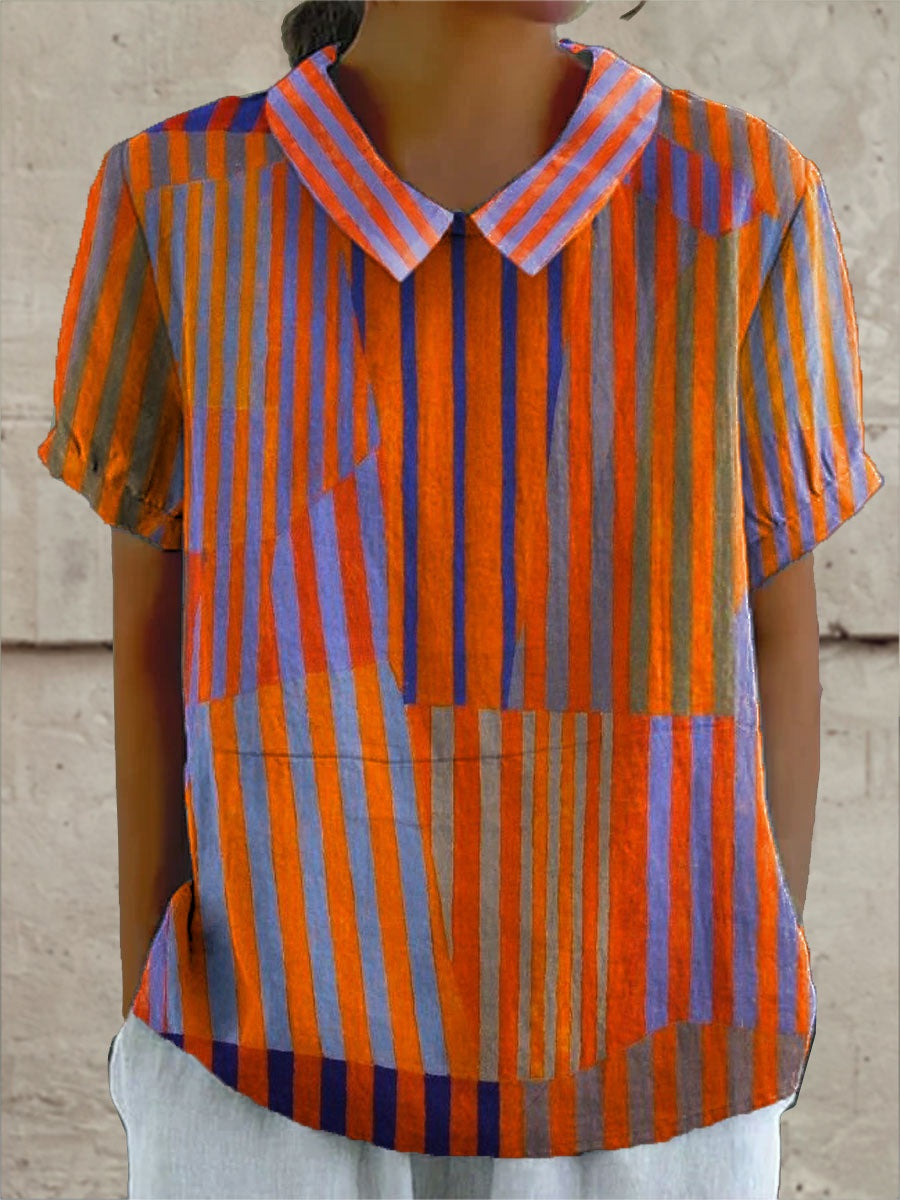 Covadonga | Camisa Oversize de Verano Estampada de Manga Corta Mujer