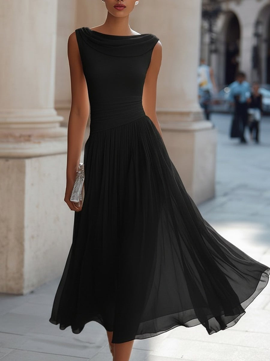 Nuvara Draped Wedding Guest Midi Dress 1