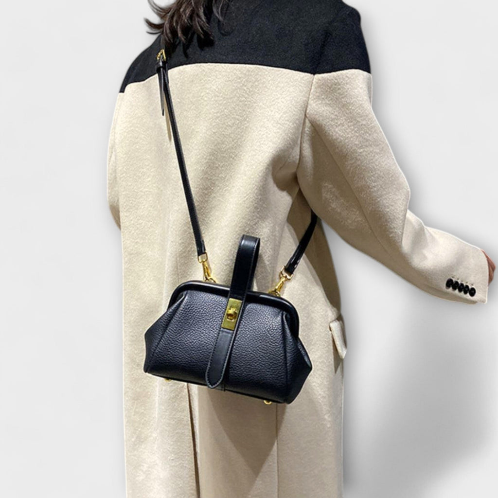 Nuvara | Delia | Bolso Cruzado de Piel Mujer Asa Superior Cierre de Giro
