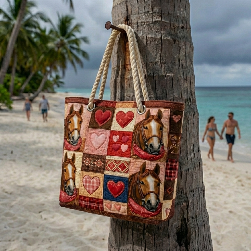 Nuvara | Dolores | Bolso Tote de Playa Artesanal Mujer Asas de Cuerda Estampado