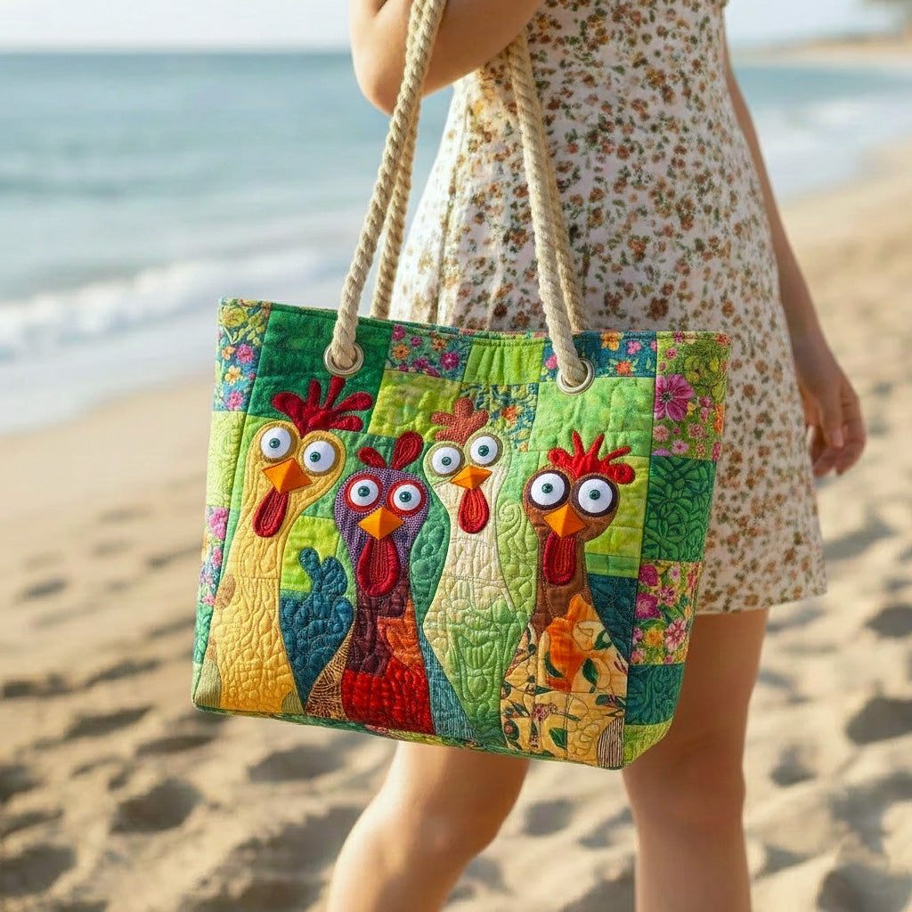 Nuvara | Dolores | Bolso Tote de Playa Artesanal Mujer Asas de Cuerda Estampado