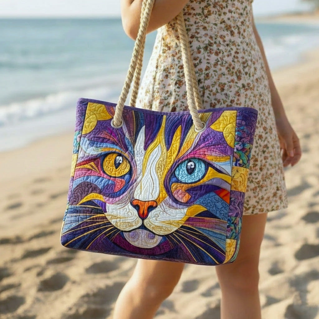 Nuvara | Dolores | Bolso Tote de Playa Artesanal Mujer Asas de Cuerda Estampado