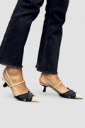 Nuvara Low Heel Backless Shoes