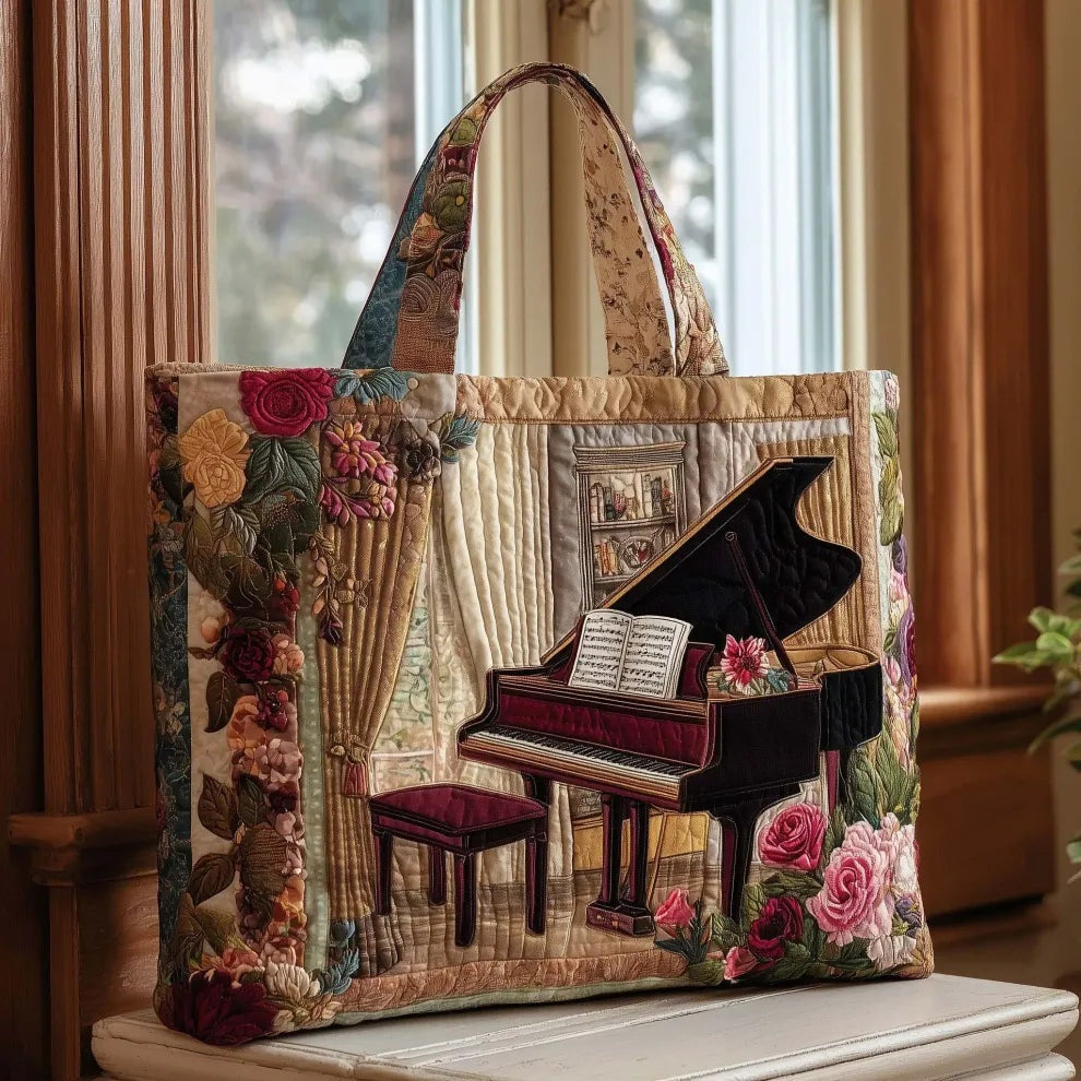 Nuvara | Encarnación | Bolso Tote Acolchado Artesanal Mujer Estampado Único