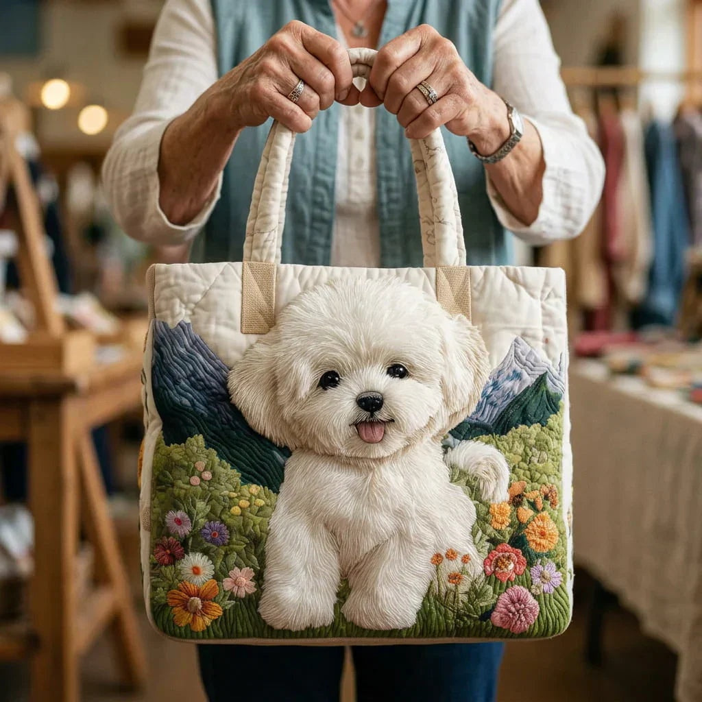 Nuvara | Encarnación | Bolso Tote Acolchado Artesanal Mujer Estampado Único