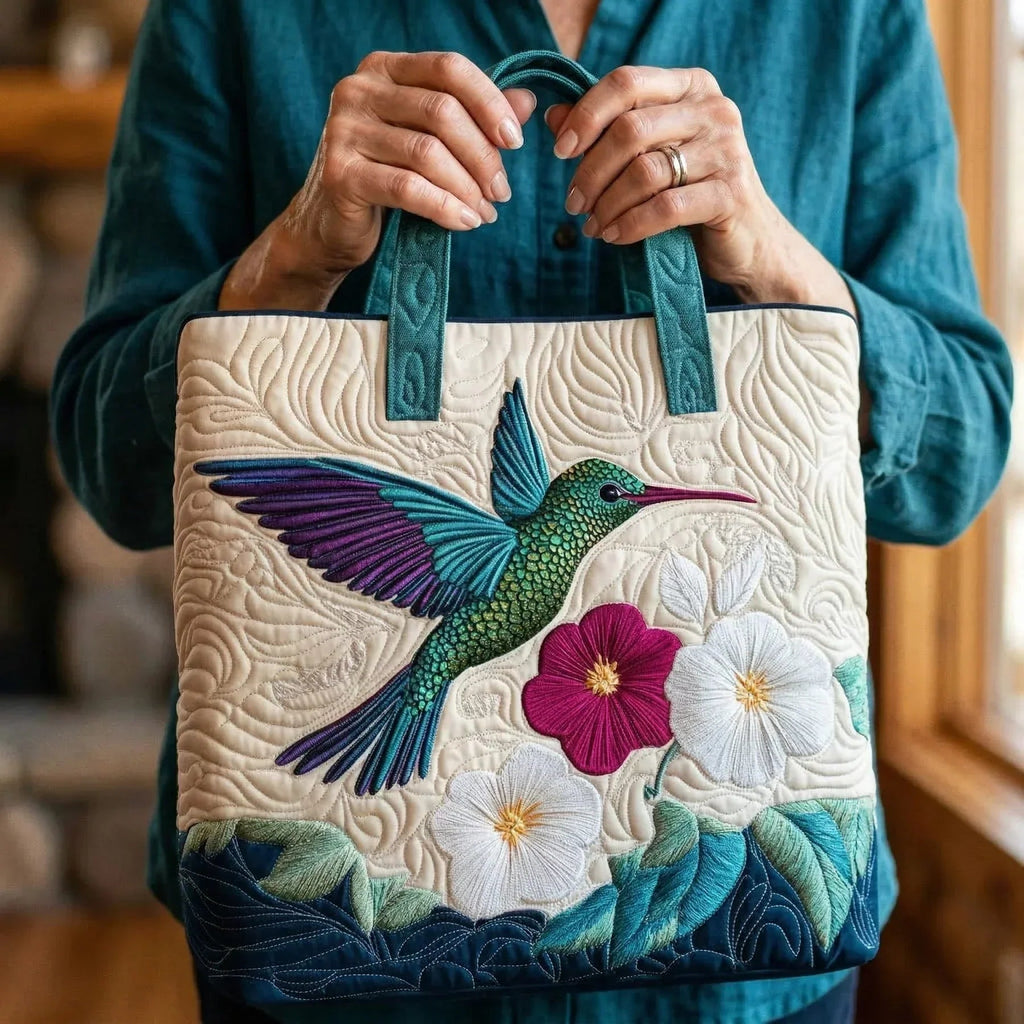 Nuvara | Encarnación | Bolso Tote Acolchado Artesanal Mujer Estampado Único
